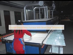 Forneau à mosaïque en verre cristallin avec transmission de roulement à béton