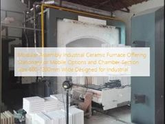 Four industriel en céramique à assemblage modulaire offrant des options fixes ou mobiles et une taille de section de chambre de 600 à 1200 mm de large, conçu pour l'industrie.